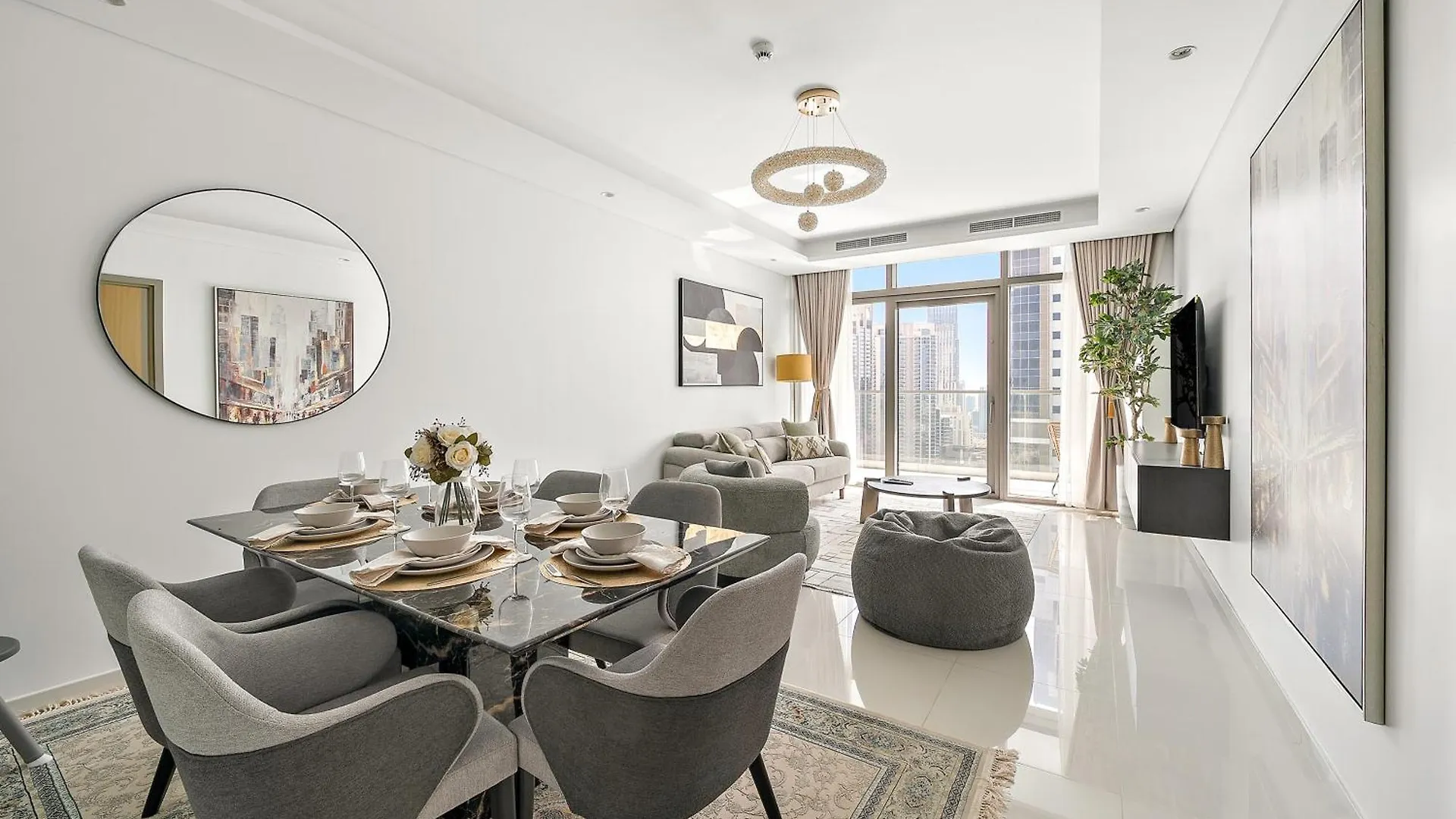 Stylish 2Br Apt In 5 Star Hotel With Burj Khalifa Views Dubai Apartment